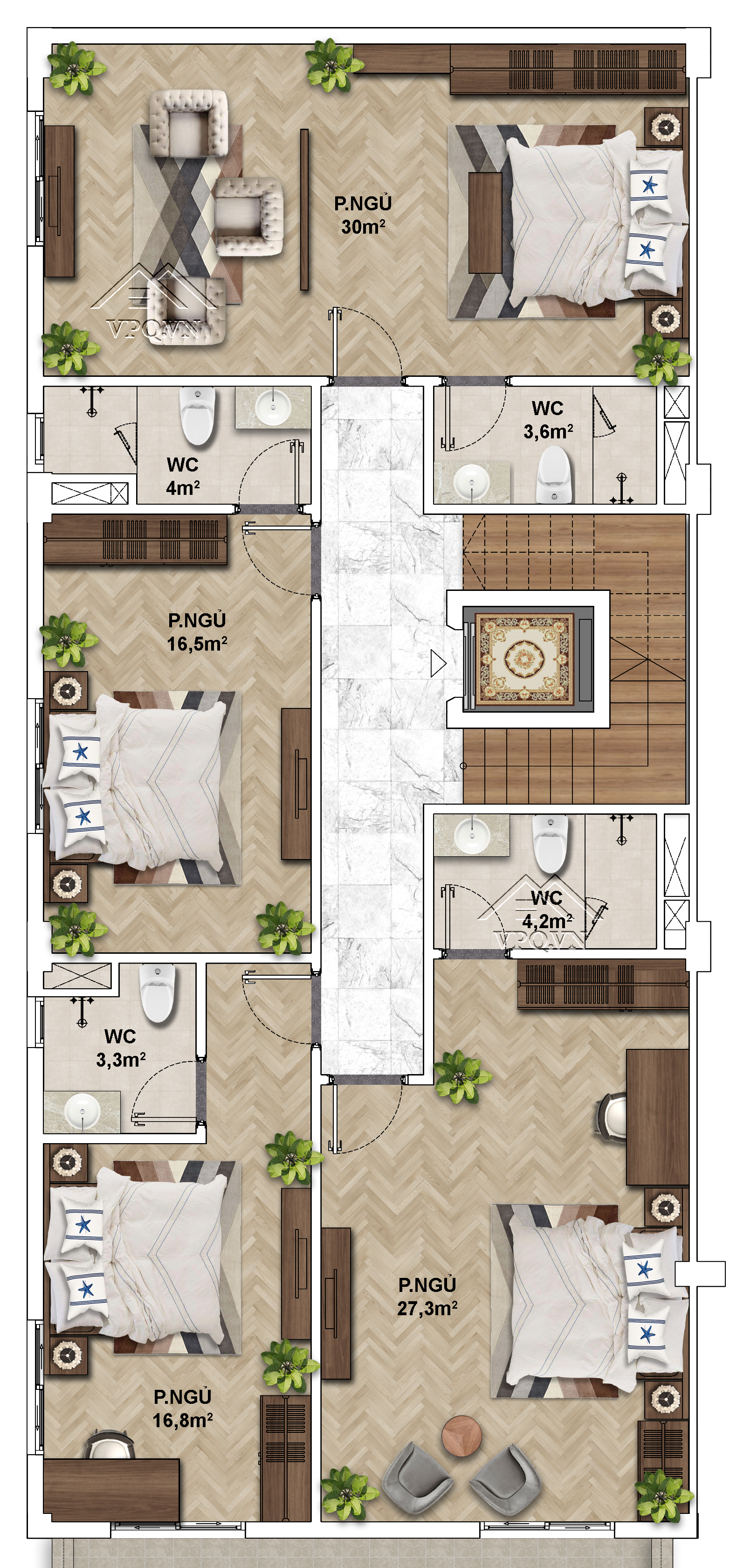 Tầng 2 8x18m